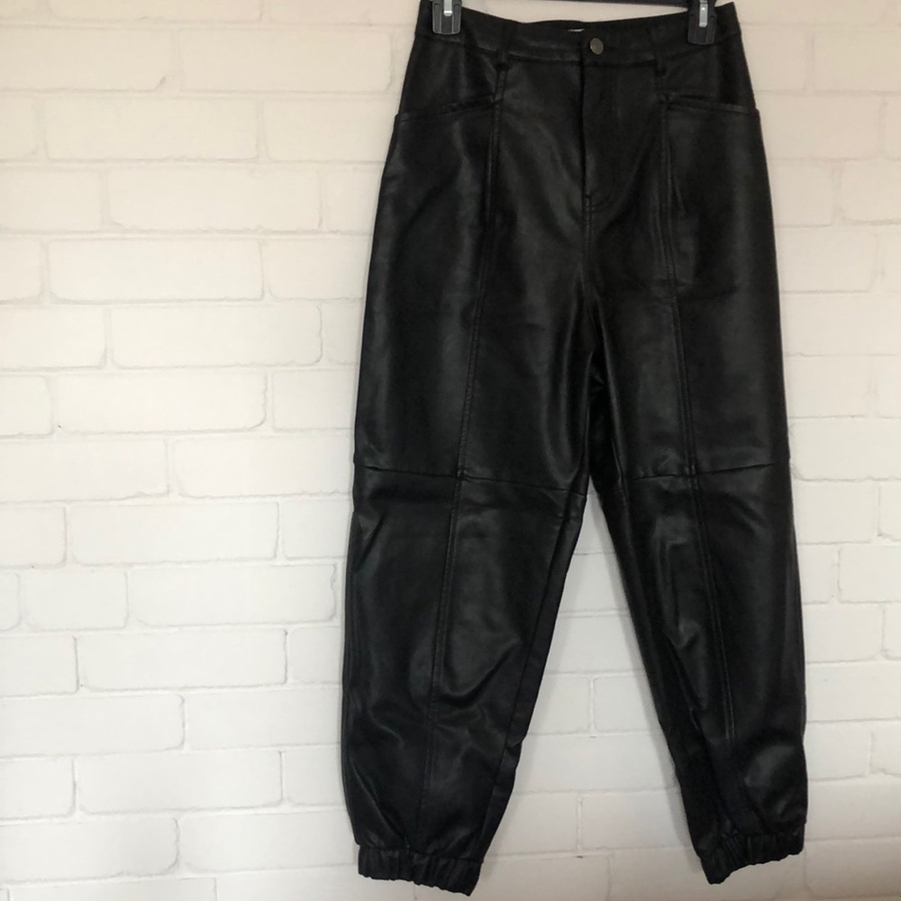 Zara Faux Leather Pants - Picture 4 of 6